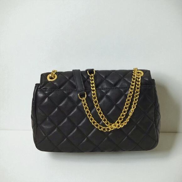 MICHAEL KORS Sloan Chain Quilted Leather Shoulder Bag Black Holiday Office Party - Picture 3 of 13
